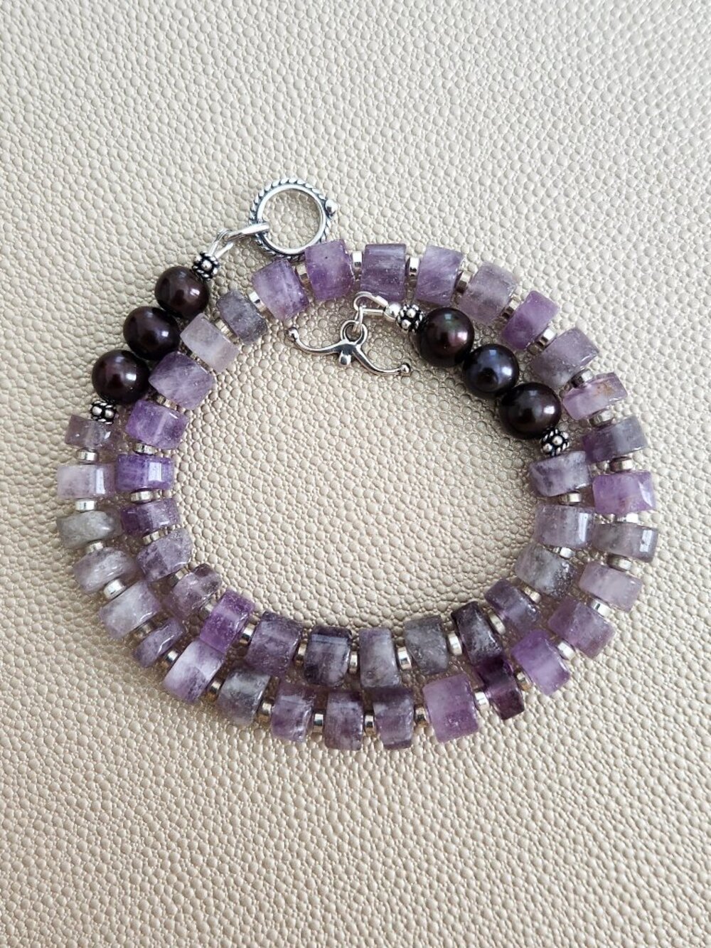 AMETHYST CYLINDER NECKLACE